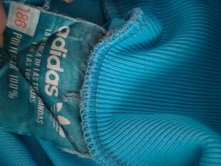 Chaqueta Adidas Vintage Azul y Blanca