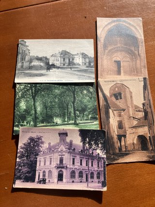 Lote 5 Postales Antiguas Francia
