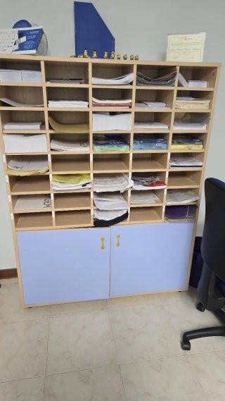 Mueble Casillero Madera y Plástico