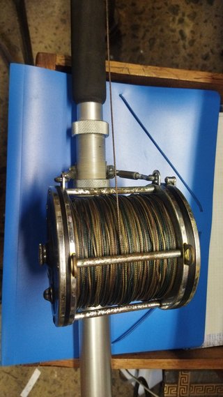 Carrete de pesca Penn Senator y caña 100 libras
