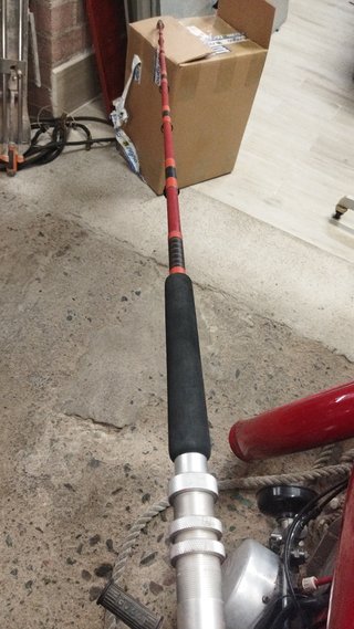 Carrete de pesca Penn Senator y caña 100 libras