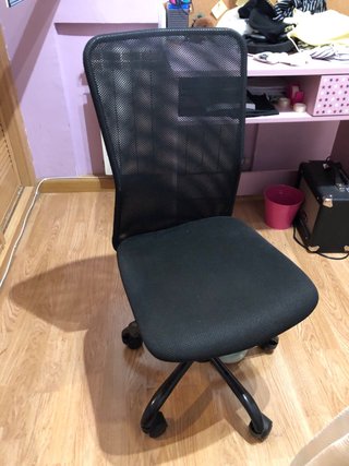 Mesa y silla Escritorio juvenil rosa con cajón