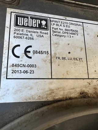 Barbacoa Weber E-210