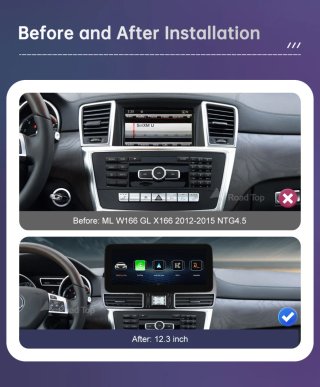Pantalla Carplay para coche Mercedes Benz ML GL