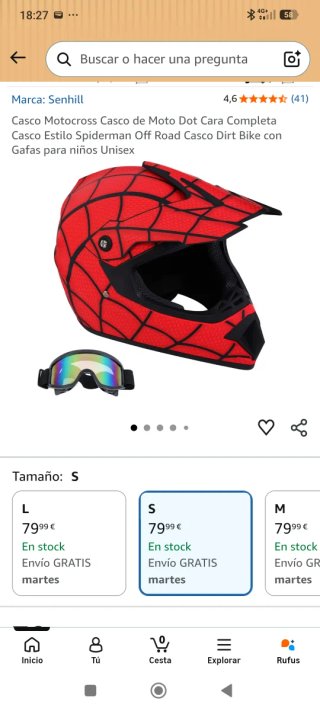 Casco Motocross, guantes y gafas infantil
