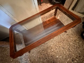 Mesa de centro madera y cristal