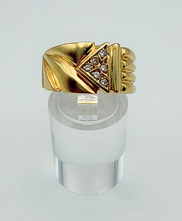 Anillo Oro 18k con Circonitas 5.80 gr