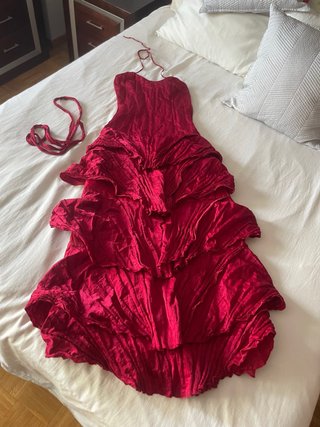 Vestido fiesta/boda tirantes volantes