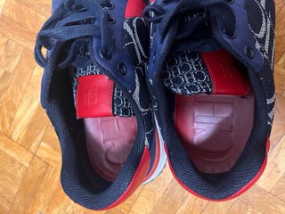 Zapatos Carolina Herrera CH Logo Azul Rojo