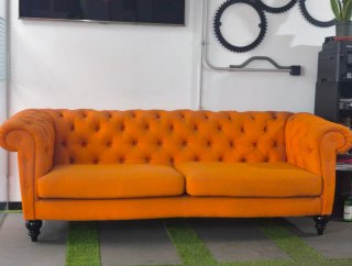 Sofá Chester 3 plazas naranja