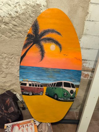 Tabla de surf decorada