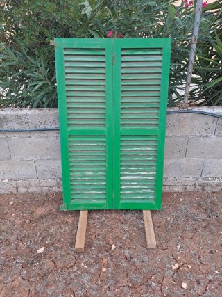 Persiana Mallorquina Doble Hoja Verde