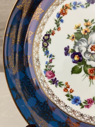 Plato Porcelanas Guillén Vintage Flores