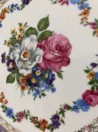 Plato Porcelanas Guillén Vintage Flores