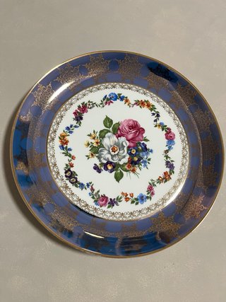 Plato Porcelanas Guillén Vintage Flores