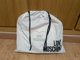 Bolso Love Moschino Blanco y Dorado