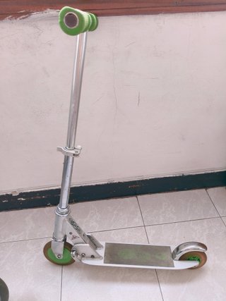 Patinete plegable con cadena y monopatín