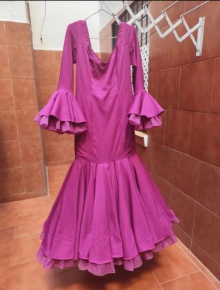 Traje de flamenca buganvilla