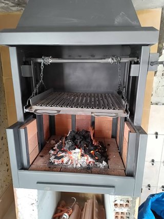 Barbacoa grande con horno ahumadores