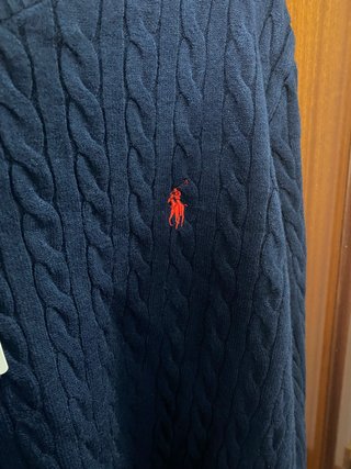 Jersey Polo Ralph Lauren trenzado azul Talla M