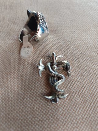 Anillo Vikingo con Colgante Dragón
