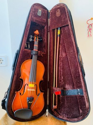 Violín clásico madera barnizada niños