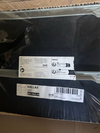 Aparador/Estantería Kallax Ikea negro-marrón