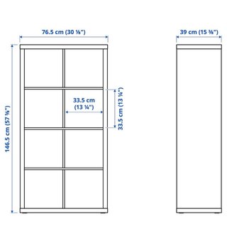 Aparador/Estantería Kallax Ikea negro-marrón