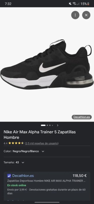 Nike Air Max Alpha Trainer 5 Originales | Talla 41