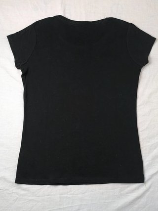 Camiseta Guess Negra Mujer Brillantes Talla M Y2K