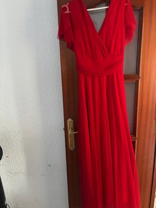 Vestido largo fiesta rojo