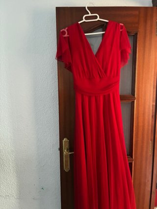 Vestido largo fiesta rojo