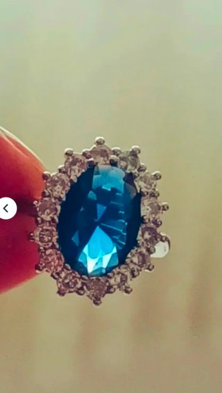 Anillo Zafiro 6.90CT titanio laminado oro 18k