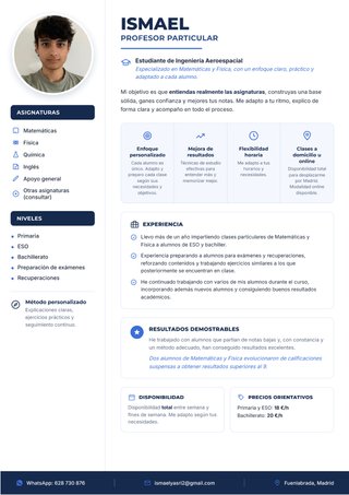 clases particulares para primaria, ESO y bachiller