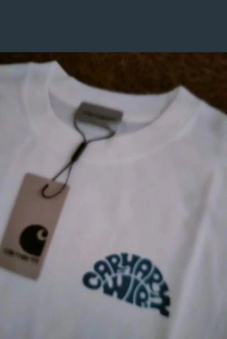 Camiseta Carhartt Blanca con Logo Azul