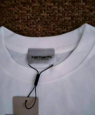Camiseta Carhartt Blanca con Logo Azul