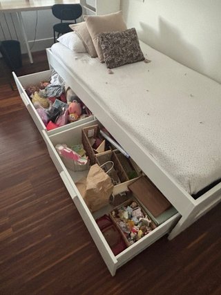 2 Camas Ikea con Cajoneras Blancas