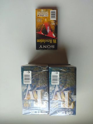 Lote 11 Cintas VHS Vírgenes TDK y Sony Precint