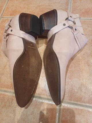 Botines Beige/Rosa Mujer Puntiagudos