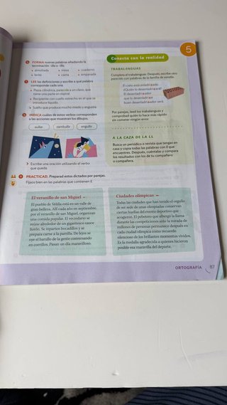 Lengua castellana, 5 Primaria
