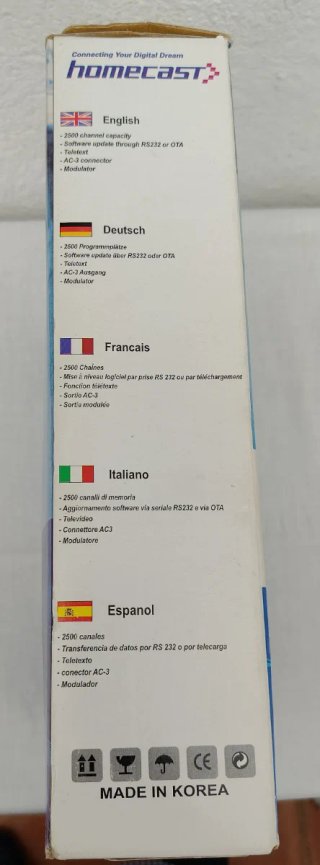 Receptor TDT Homecast T3102 (No HD)