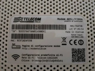 Modem ADSL/Fibra Telecom Italia