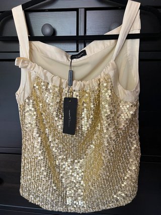 Simorra - Sequin 100% Silk Top - Evening Party