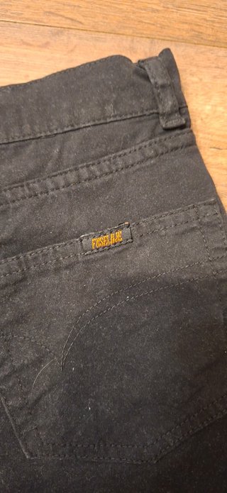Falda Negra Lápiz Vintage Midi con Abertura Y2K XS