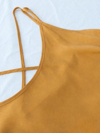 Blusa amarilla mostaza talla M tirantes verano