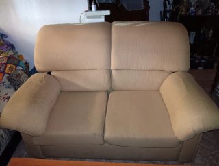 Sofá de 2 plazas beige