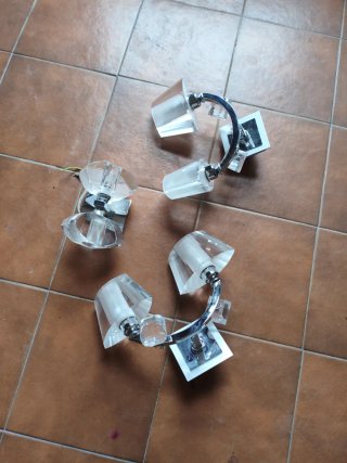Apliques de pared cristal y metal