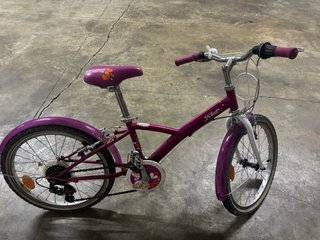 Bicicleta niña morado y rosa