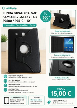 Funda Giratoria 360º Samsung Tab P7500/P7510