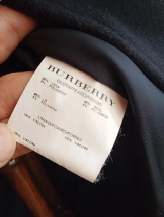 Abrigo Burberry London Azul Marino Talla XL